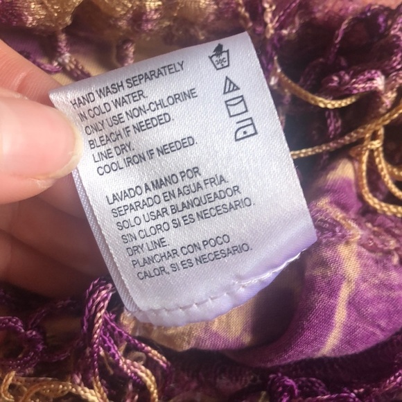 Patrons Of Peace Bohemian Tye Dye Lace Fringe Festival Top - Picture 8 of 8